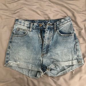 John Galt high rise denim shorts